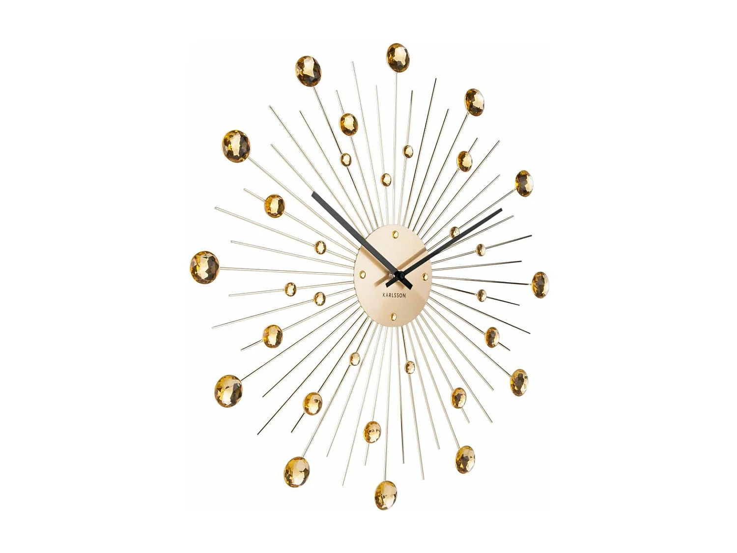 Horloge ronde en métal Sunburst 50 cm