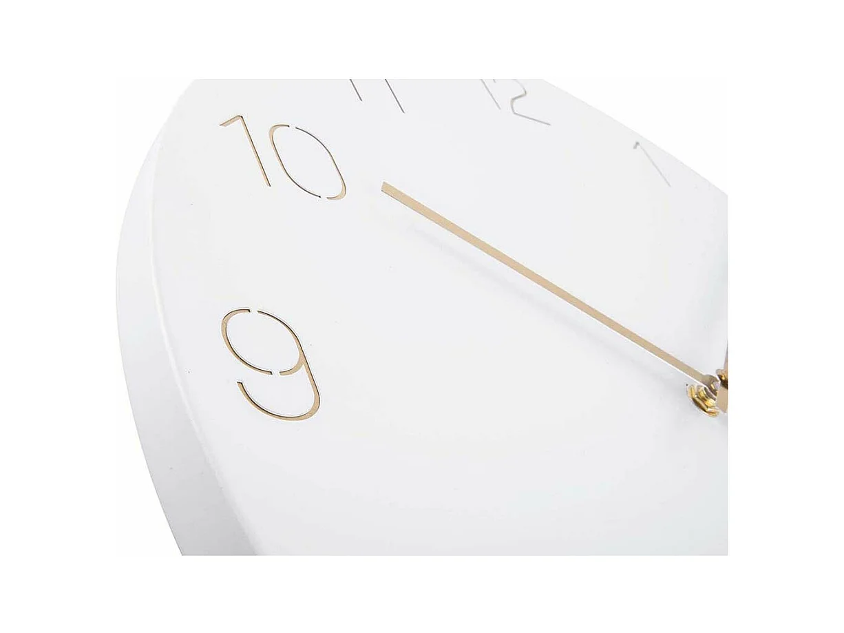 Wandklok Charm Engraved Numbers - Wit- Ø40cm