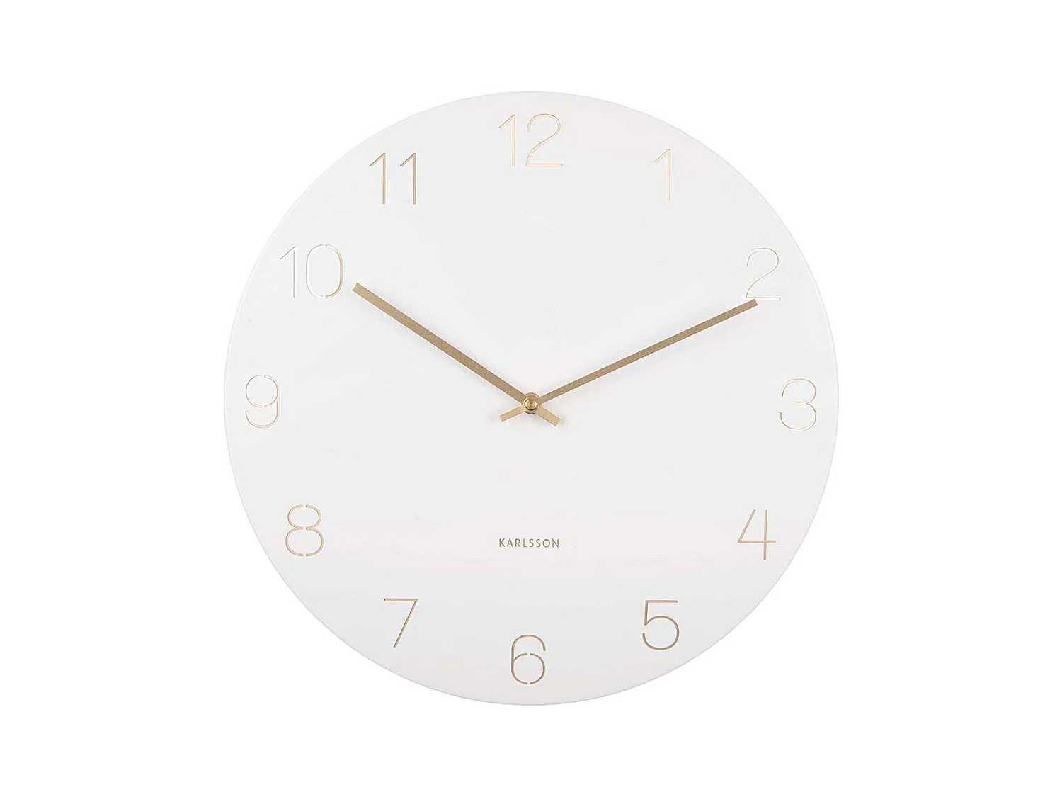 Horloge en métal chiffres gravés Charm