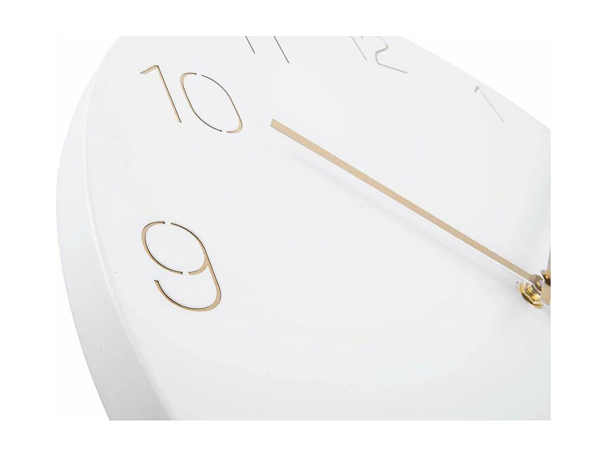 Wandklok Charm Engraved Numbers - Wit- Ø40cm