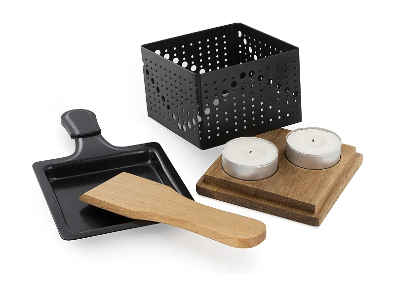Raclette Individuelle A La Bougie Noir, Marron