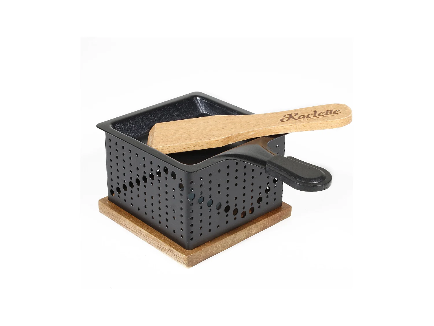 Raclette individual a la luz de las velas