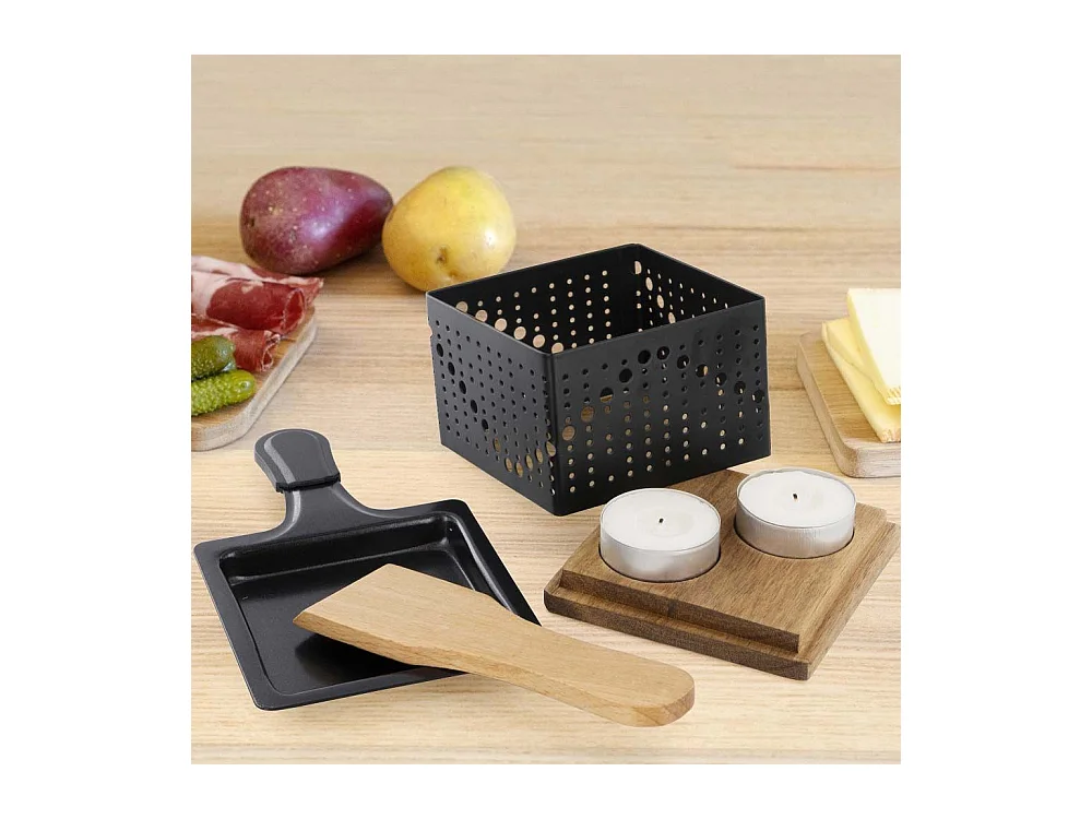 Raclette Individuelle A La Bougie Noir, Marron