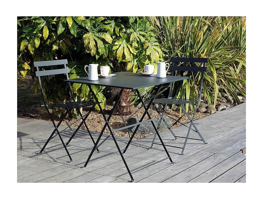 Guéridon carré en acier 70 cm Cuba