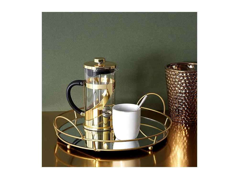 Tazza in porcellana con finiture dorate da 18 cl Set di 6 pezzi