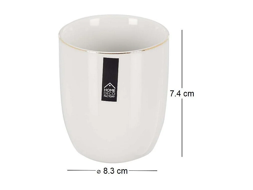 Tasse en porcelaine liseré doré 18 cl Lot de 6