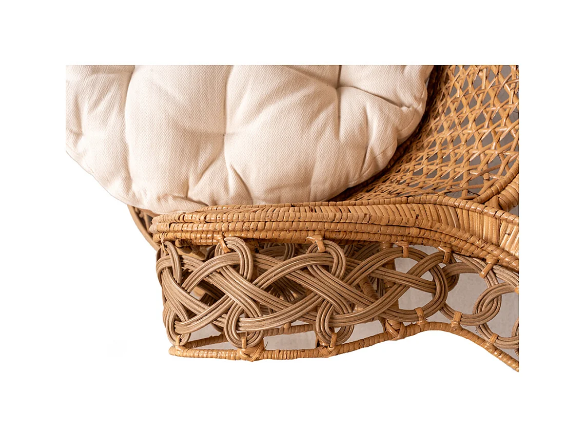 Fauteuil Emmanuelle en rotin teinté marron