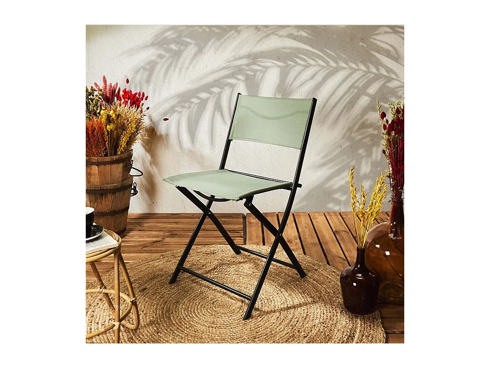 Chaise de jardin pliable en acier Elba (Lot de 2)