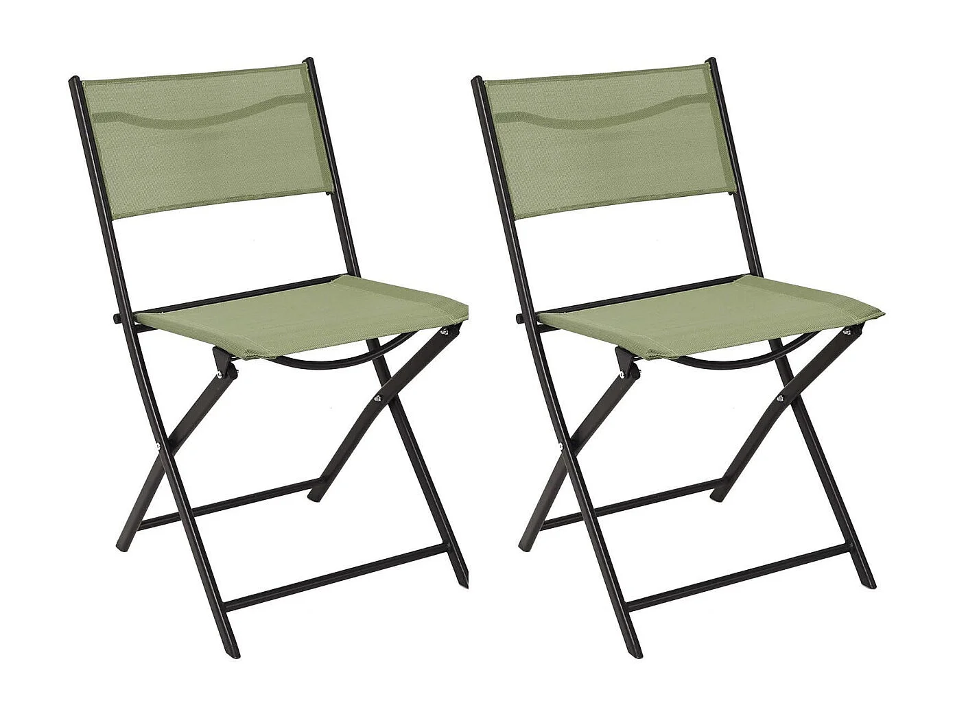 Chaise de jardin pliable en acier Elba (Lot de 2)