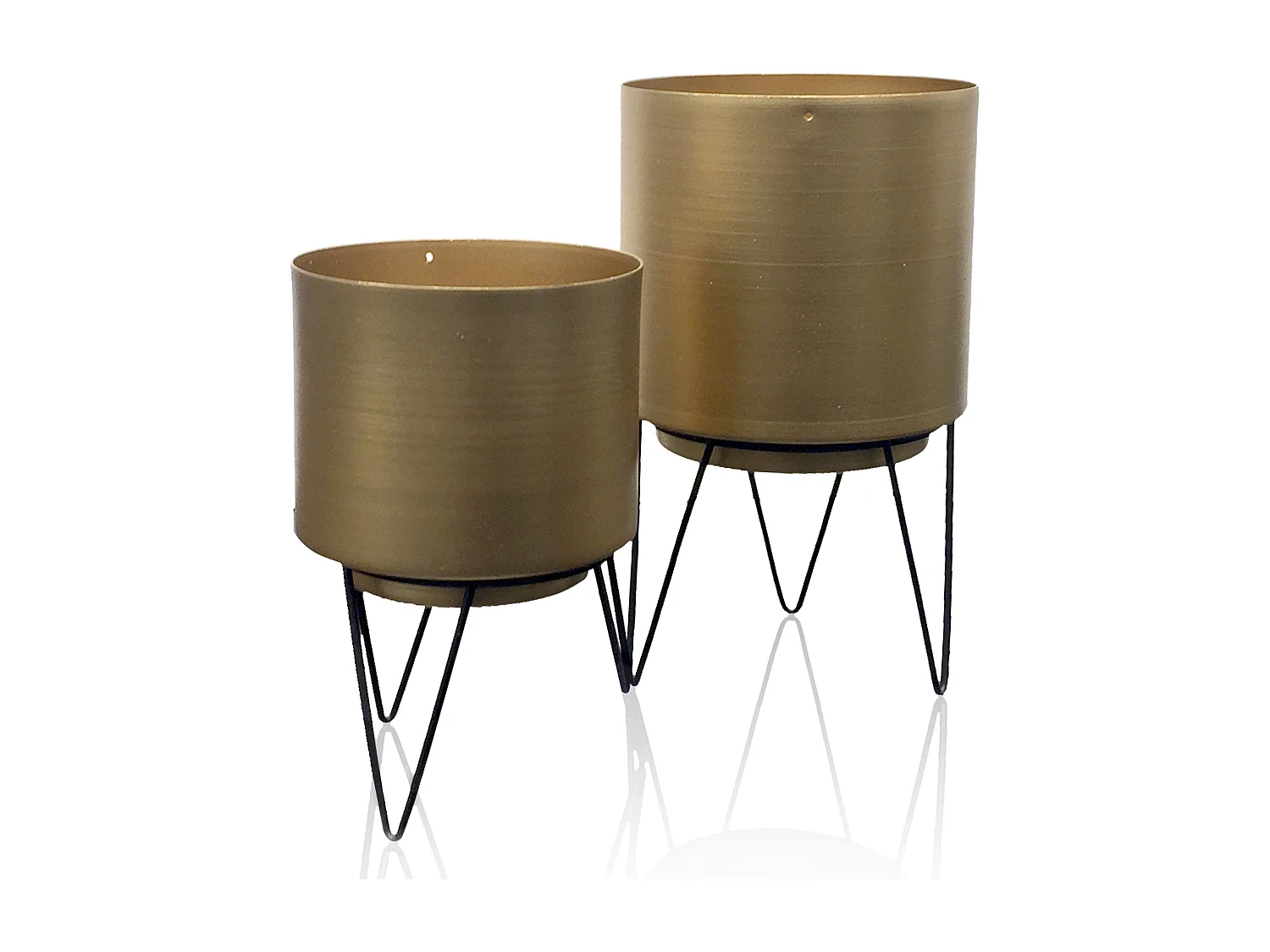 Pot De Fleur Pied Filaire X2 Or