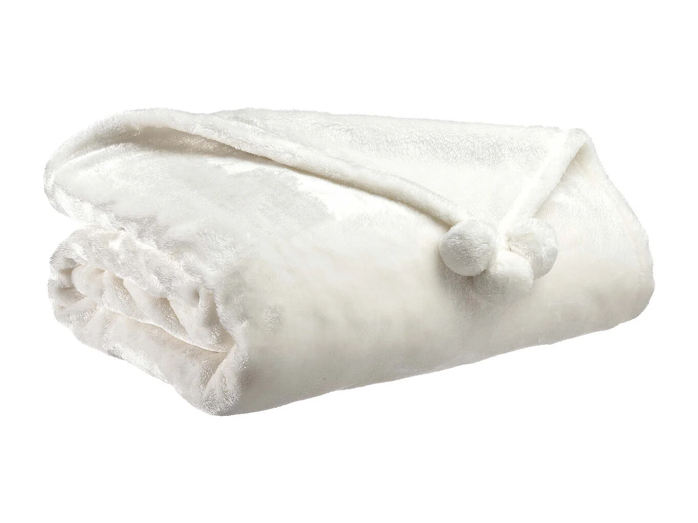 Manta Tender Pompons Neve 130 x 170 cm