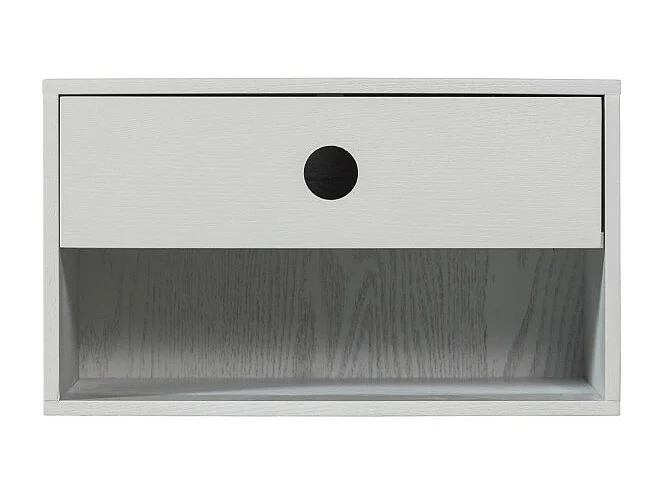 Nancy - Table de chevet murale en bois - Gris clair