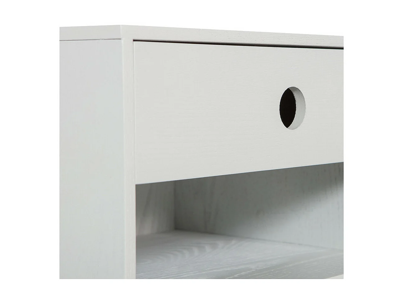 Nancy - Table de chevet murale en bois - Gris clair