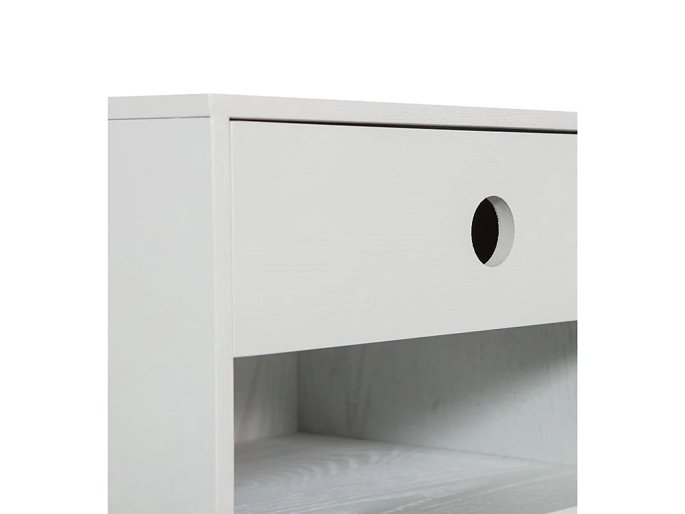 Nancy - Table de chevet murale en bois - Gris clair