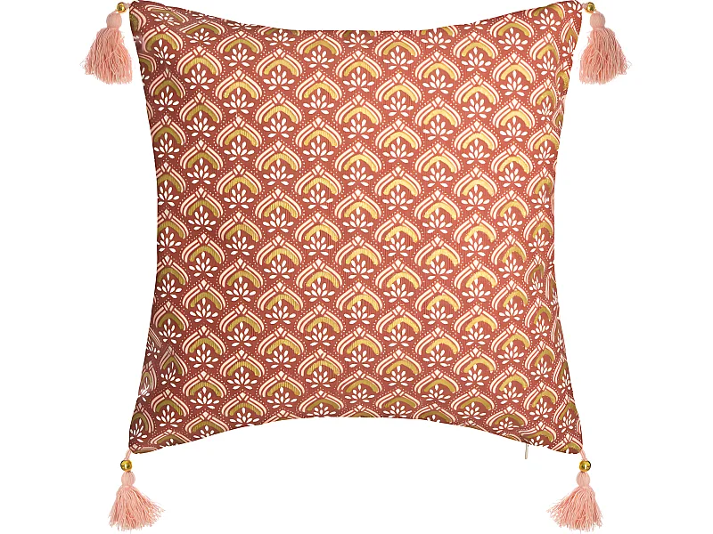 Housse de coussin "Hindou or" 40 x 40 cm Atmosphera