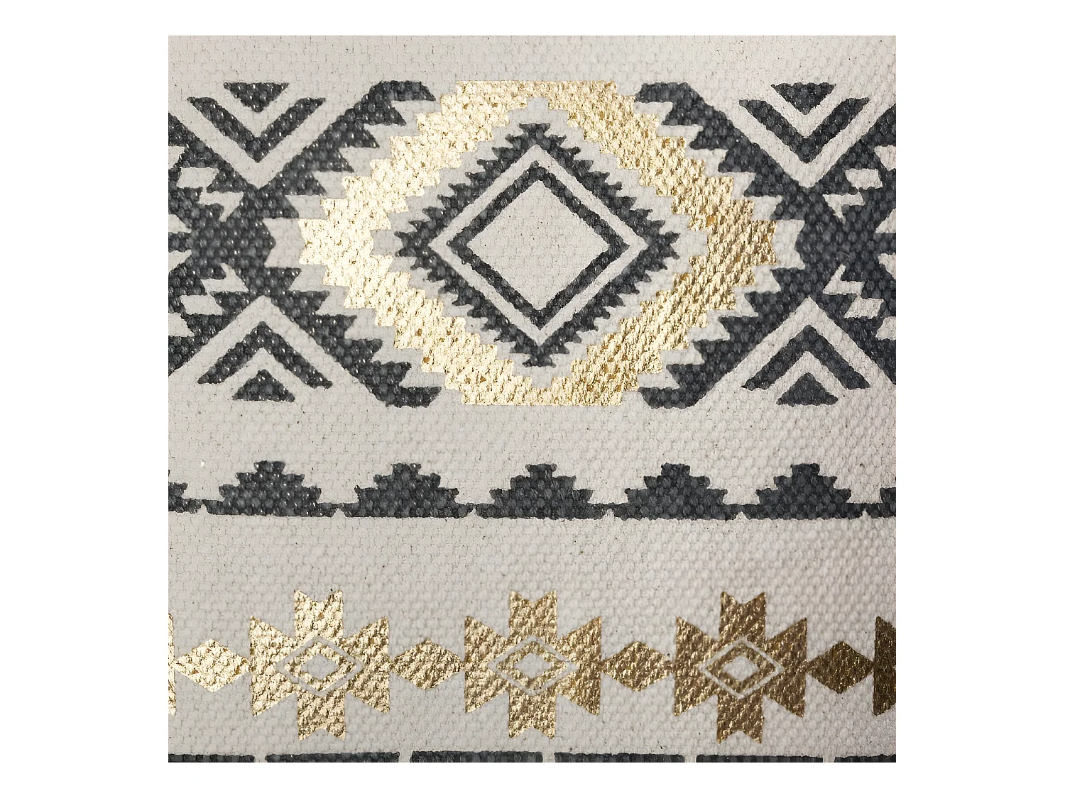 Housse de coussin or et gris Ethnique 40 x 40 cm