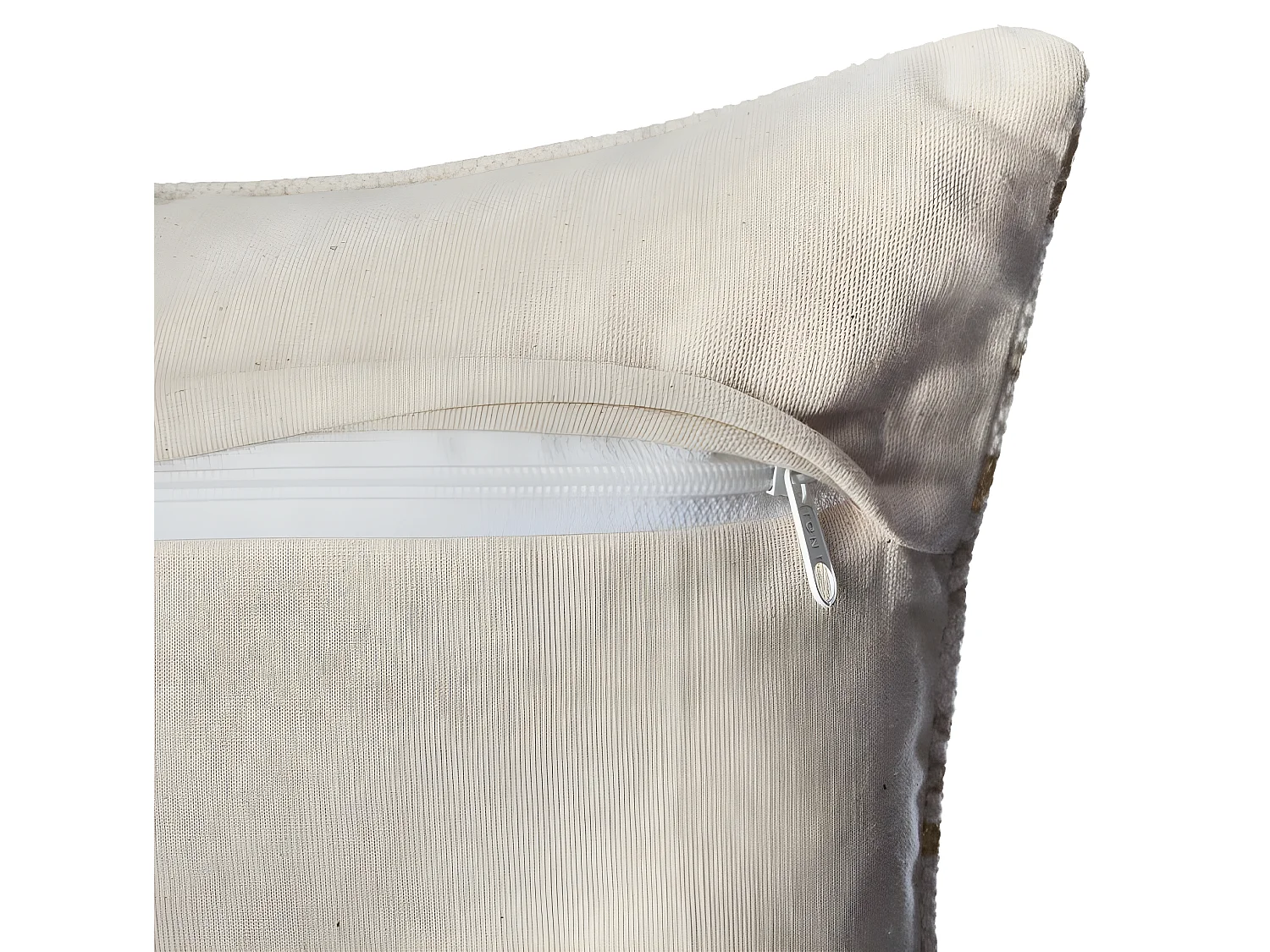 Housse de coussin or et gris Ethnique 40 x 40 cm