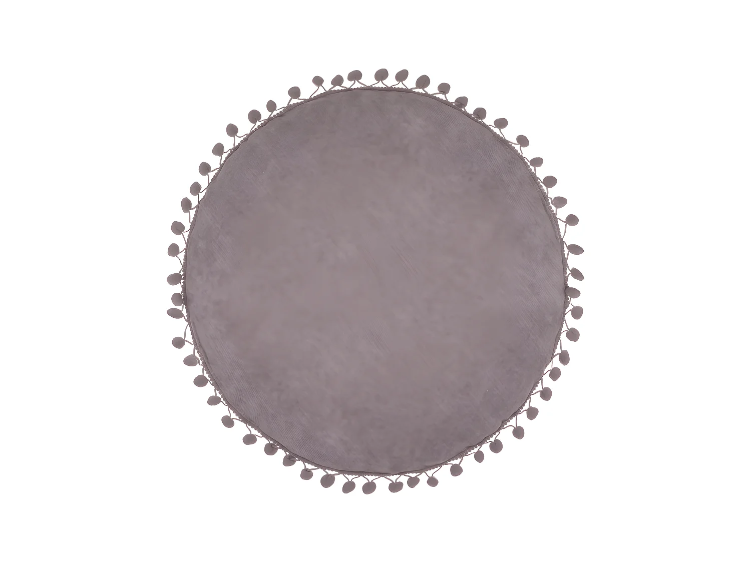 Coussin rond pompons diamètre 40 cm Atmosphera