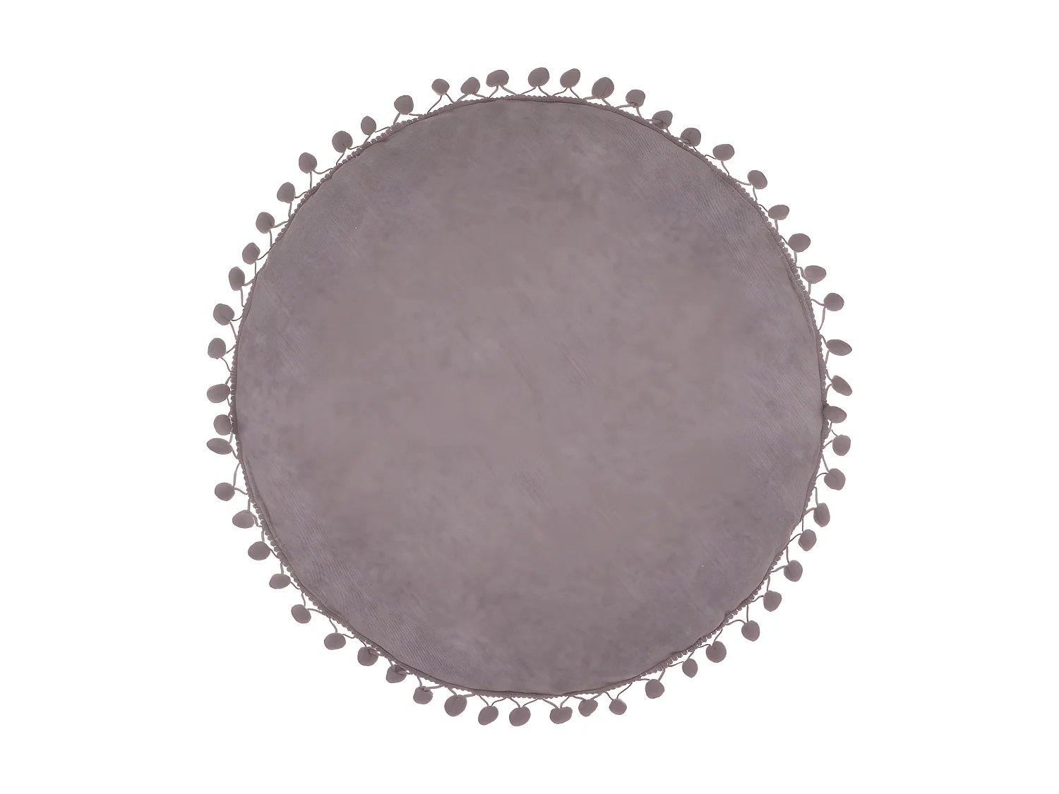 Coussin rond pompons diamètre 40 cm Atmosphera