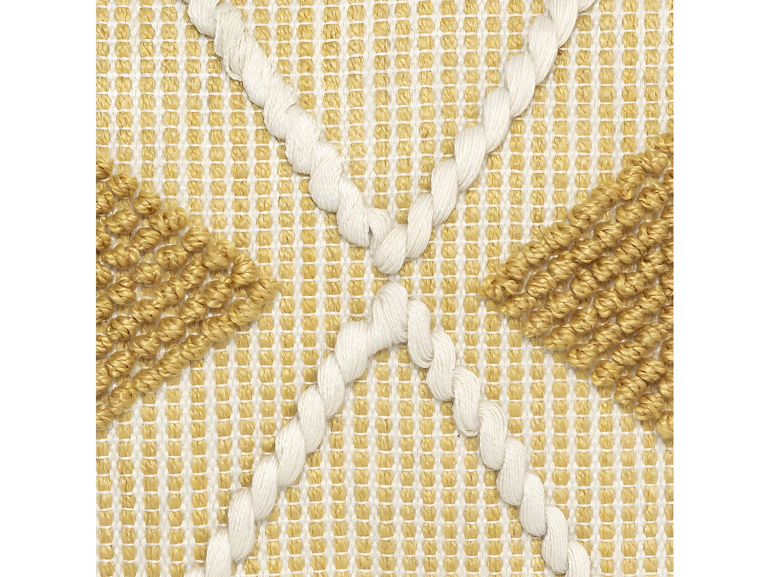 Coussin recyclable "Row Ocre" 45 x 45 cm Atmosphera