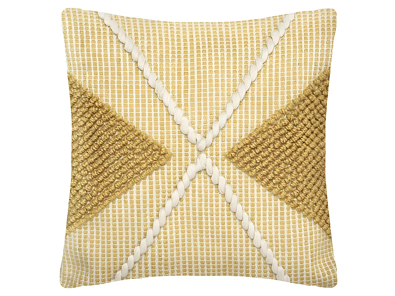 Coussin recyclable "Row Ocre" 45 x 45 cm Atmosphera