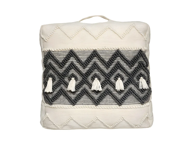 Coussin de sol recyclé "Row" 48 x 48 x 14 cm Atmosphéra