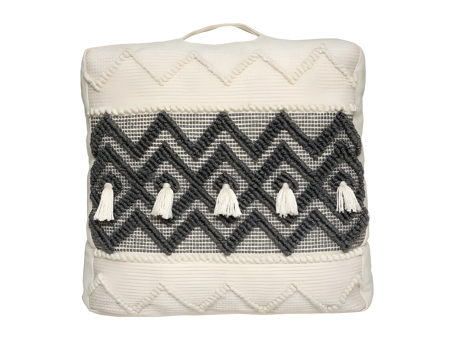 Coussin de sol recyclé "Row" 48 x 48 x 14 cm Atmosphéra