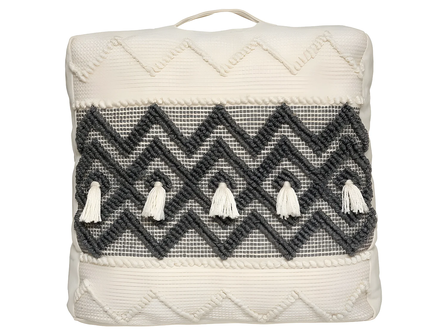 Coussin de sol recyclé "Row" 48 x 48 x 14 cm Atmosphéra