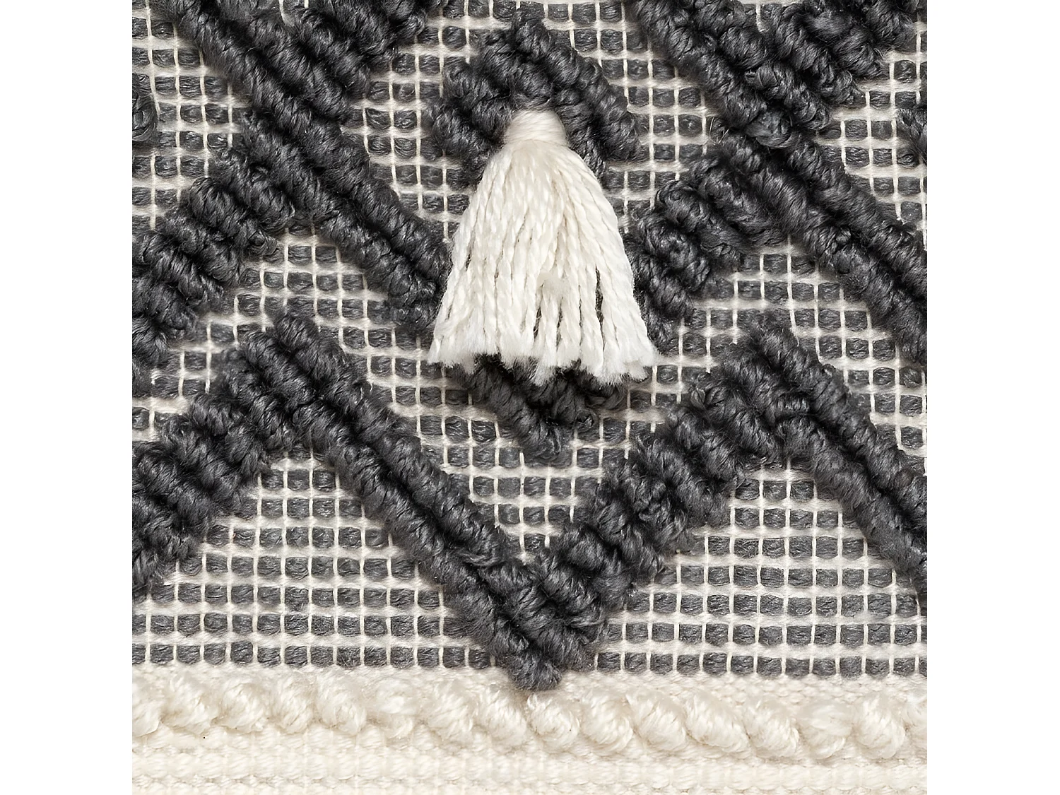 Coussin de sol recyclé "Row" 48 x 48 x 14 cm Atmosphéra