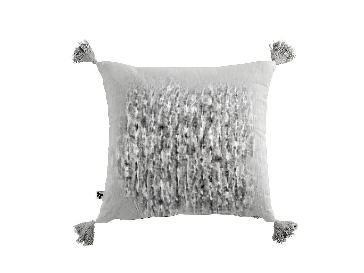 Coussin déhoussable avec pompons "Gaïa" 40 x 40 cm "Gaze de Coton"
