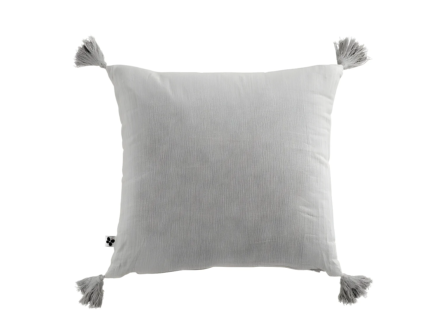 Coussin déhoussable avec pompons "Gaïa" 40 x 40 cm "Gaze de Coton"