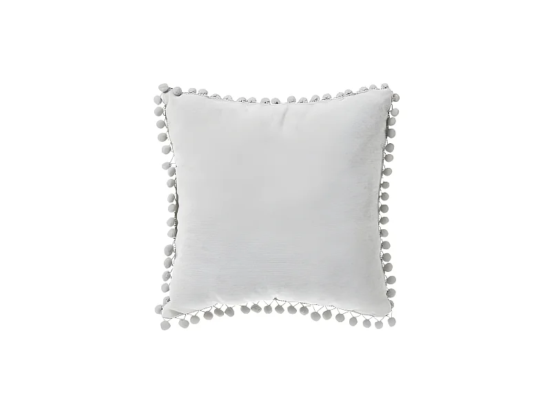 Coussin pompons 40 x 40 cm Atmosphera