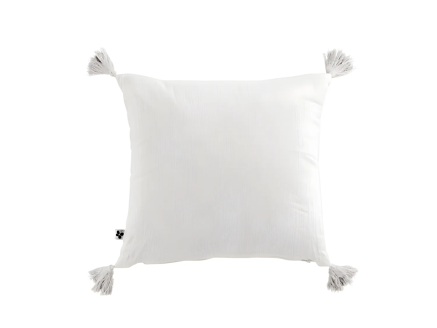 Coussin déhoussable avec pompons "Gaïa" 40 x 40 cm "Gaze de Coton"