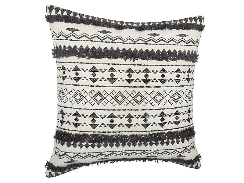 Housse coussin tuftee ethnique 40 x 40 cm Atmosphera