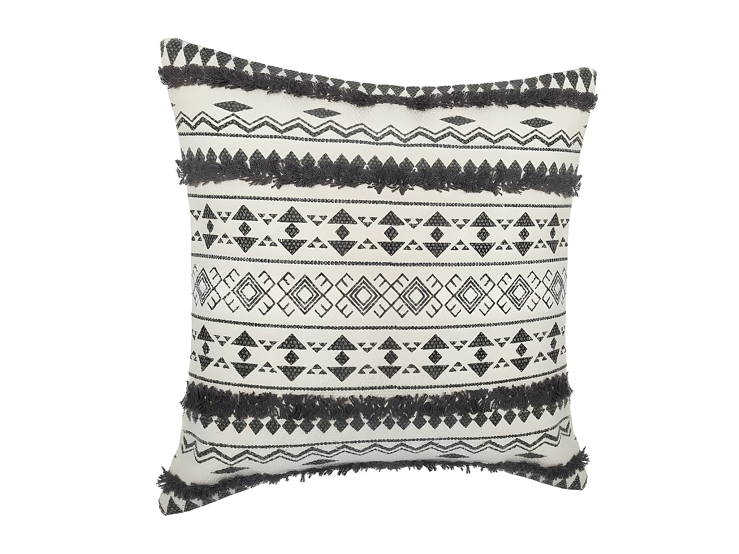 Housse coussin tuftee ethnique 40 x 40 cm Atmosphera