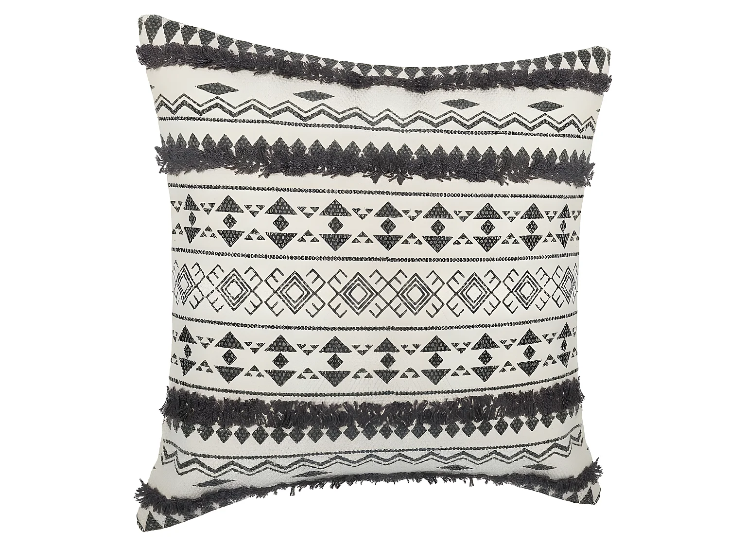 Housse coussin tuftee ethnique 40 x 40 cm Atmosphera