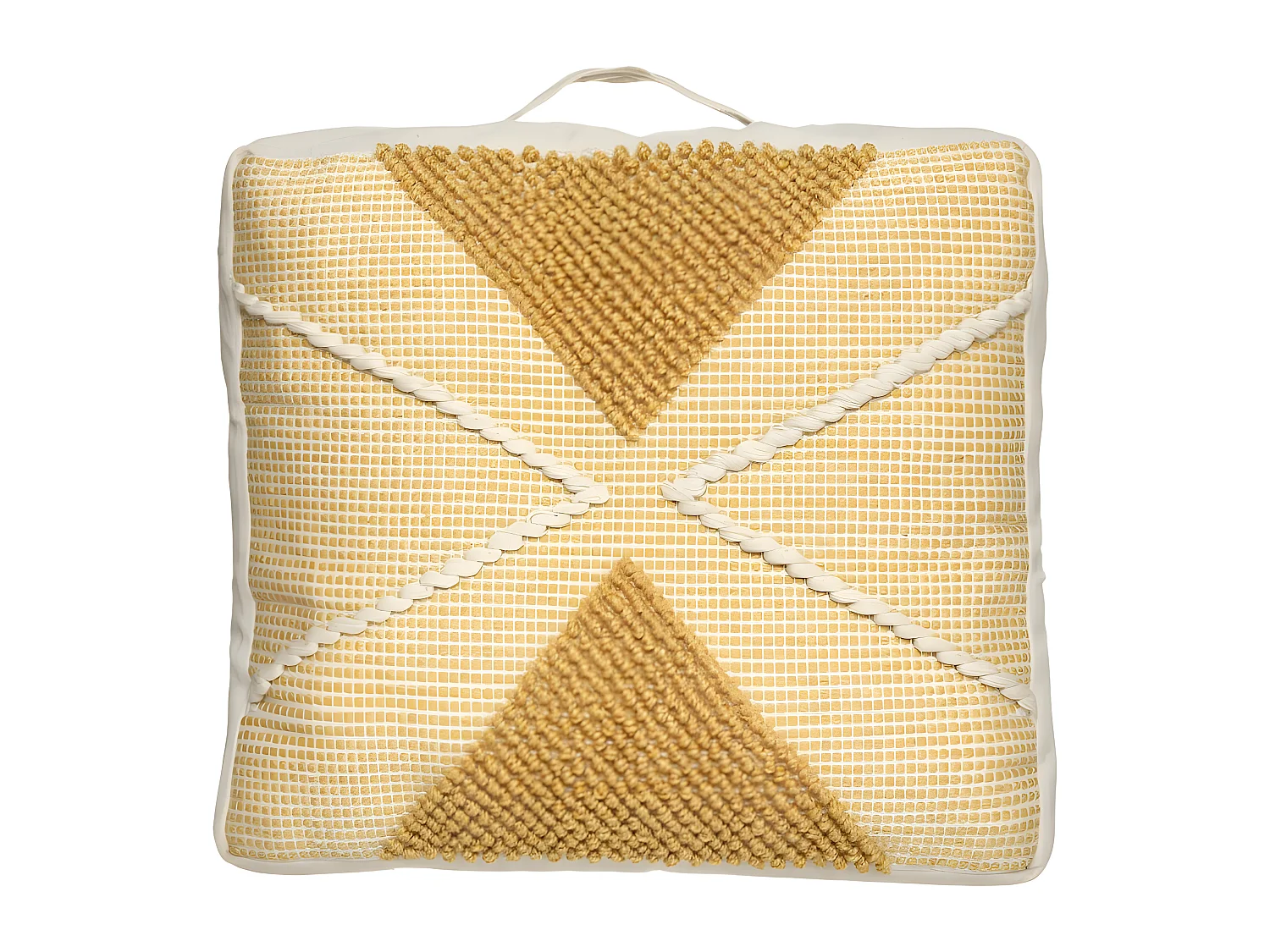 Coussin de sol recyclé "Row" 48 x 48 x 14 cm Atmosphéra