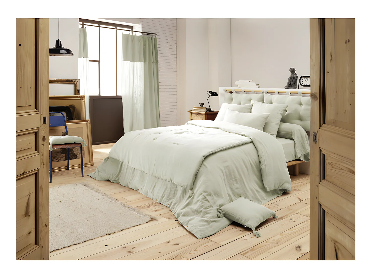 Edredon ou Bout de lit "Gaïa" toutes dimensions "Gaze de Coton"