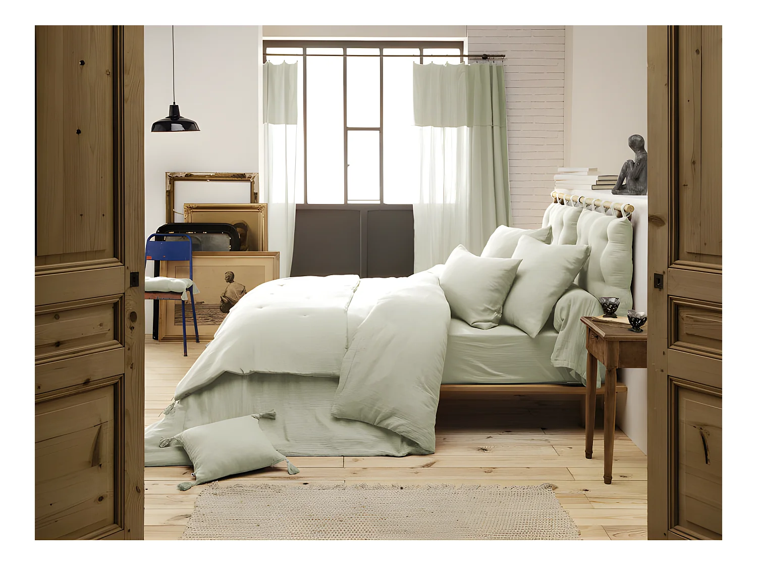 Edredon ou Bout de lit "Gaïa" toutes dimensions "Gaze de Coton"