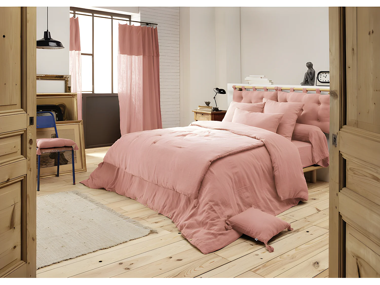 Edredon ou Bout de lit "Gaïa" toutes dimensions "Gaze de Coton"