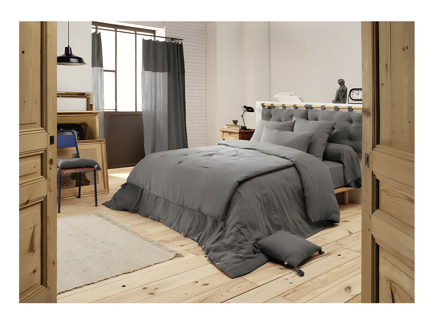 Edredon ou Bout de lit "Gaïa" toutes dimensions "Gaze de Coton"