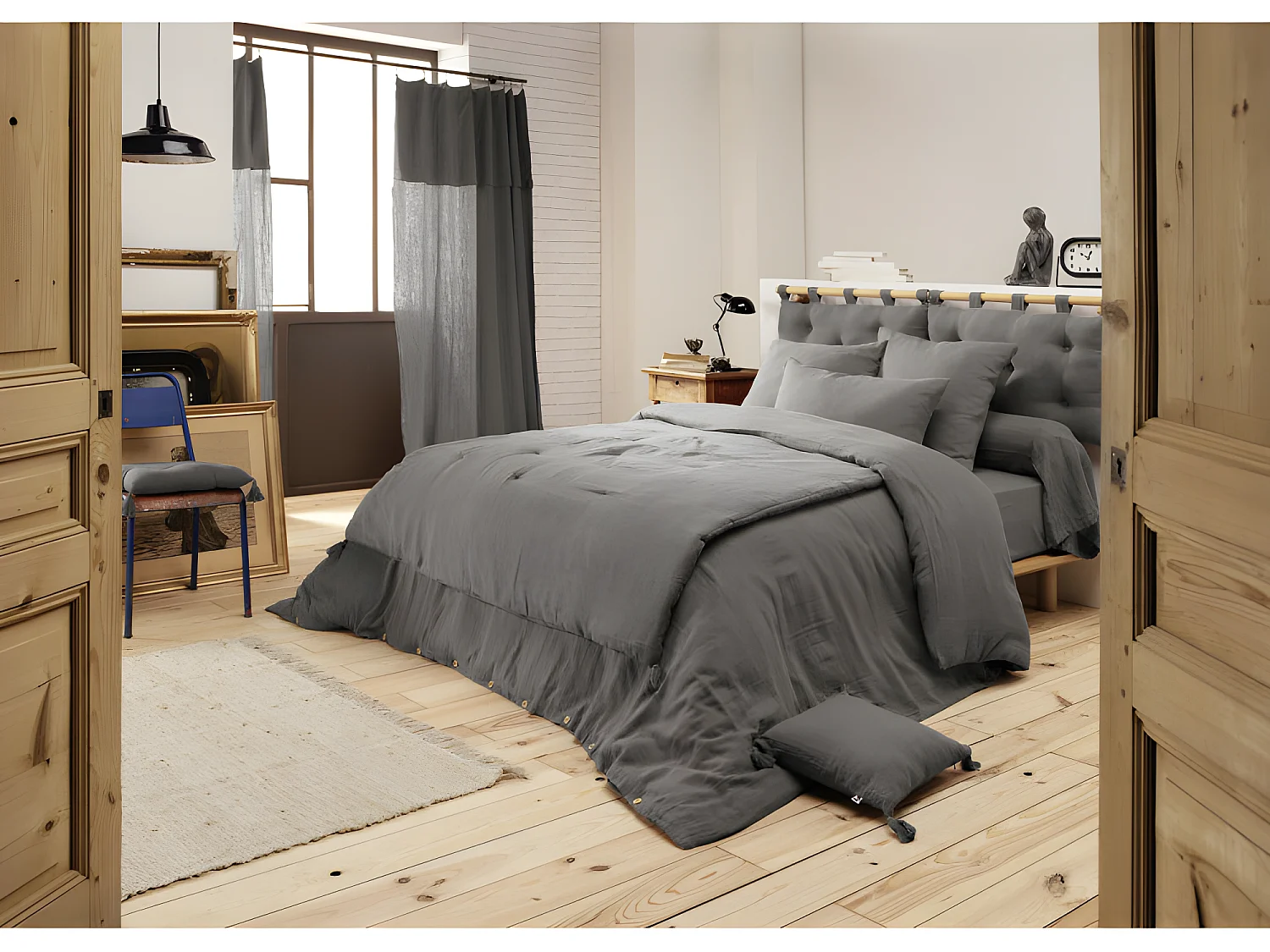 Edredon ou Bout de lit "Gaïa" toutes dimensions "Gaze de Coton"