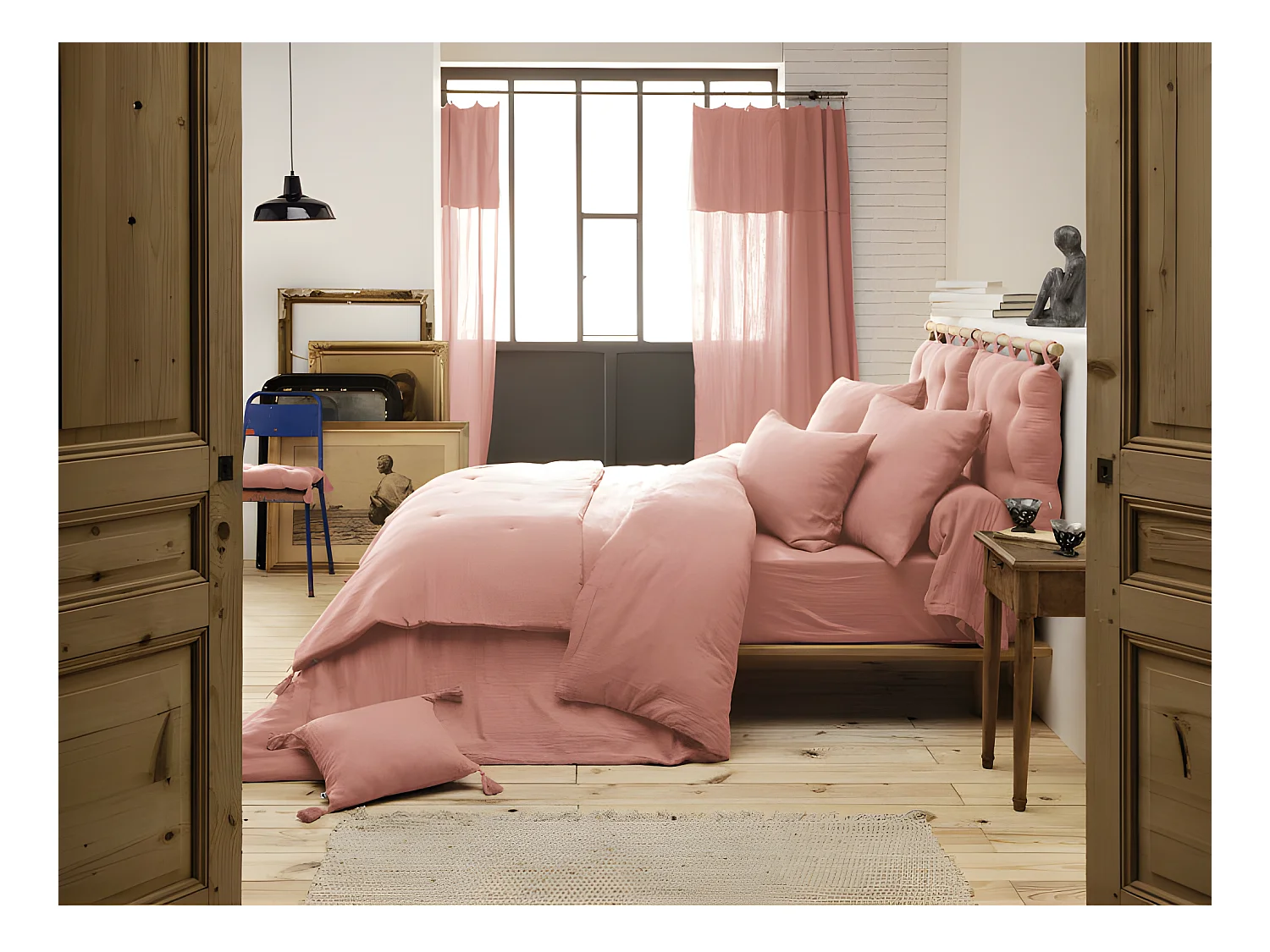 Edredon ou Bout de lit "Gaïa" toutes dimensions "Gaze de Coton"