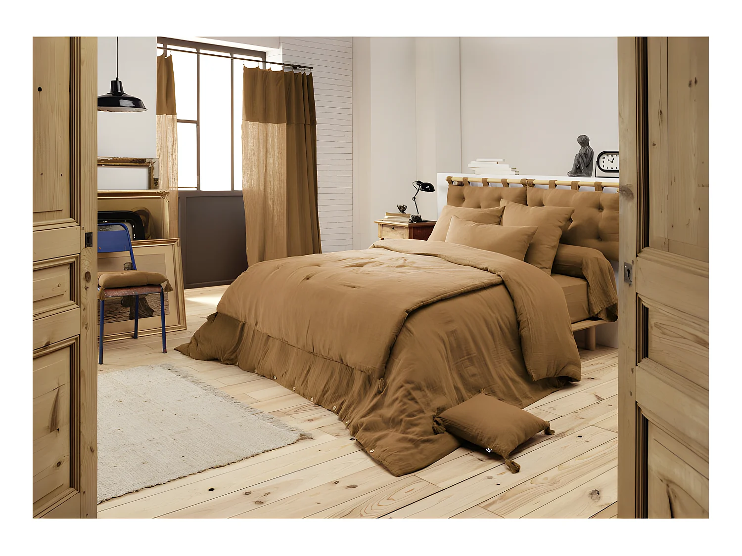 Edredon ou Bout de lit "Gaïa" toutes dimensions "Gaze de Coton"