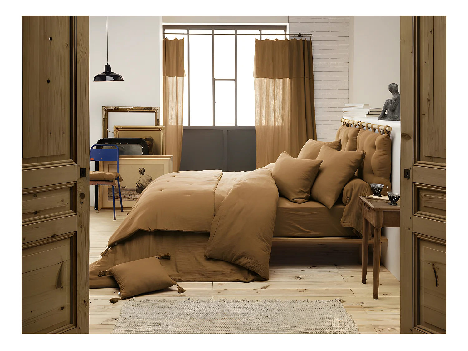 Edredon ou Bout de lit "Gaïa" toutes dimensions "Gaze de Coton"