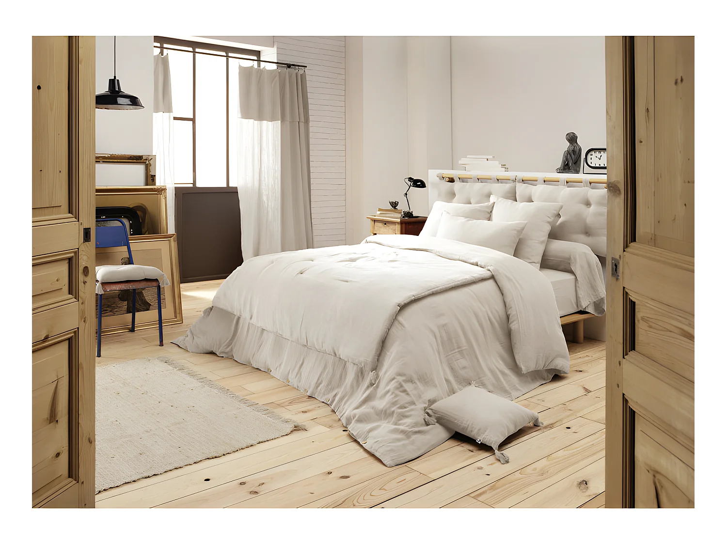 Edredon ou Bout de lit "Gaïa" toutes dimensions "Gaze de Coton"