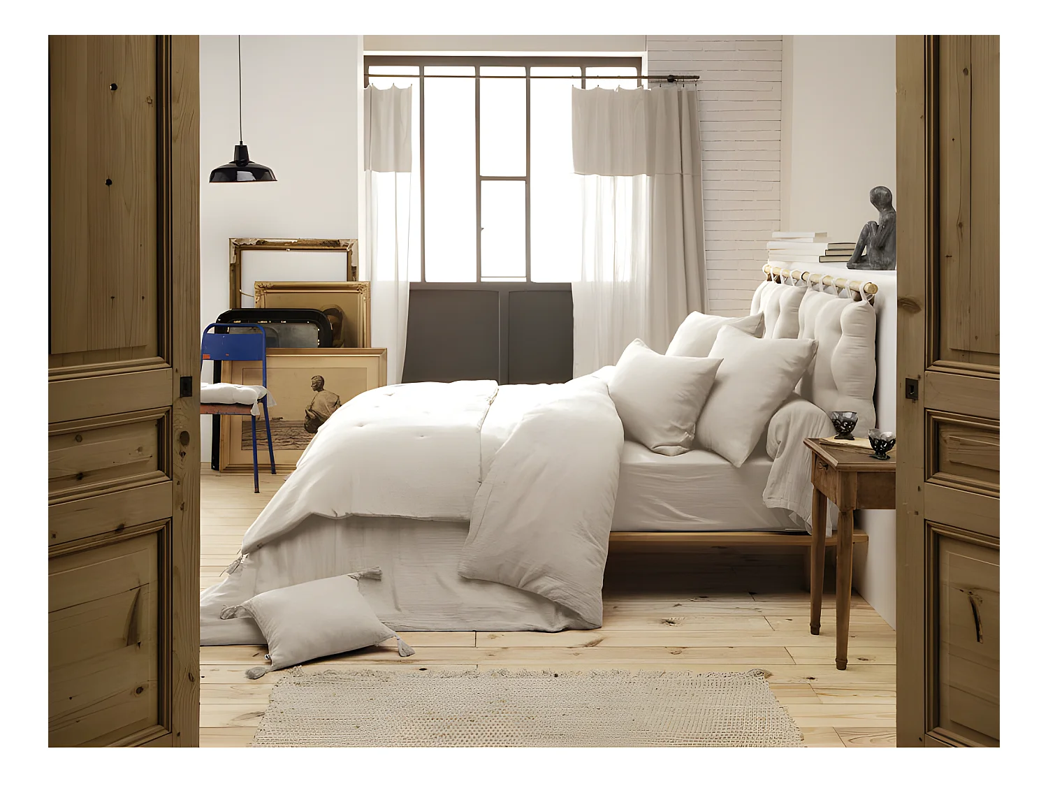 Edredon ou Bout de lit "Gaïa" toutes dimensions "Gaze de Coton"