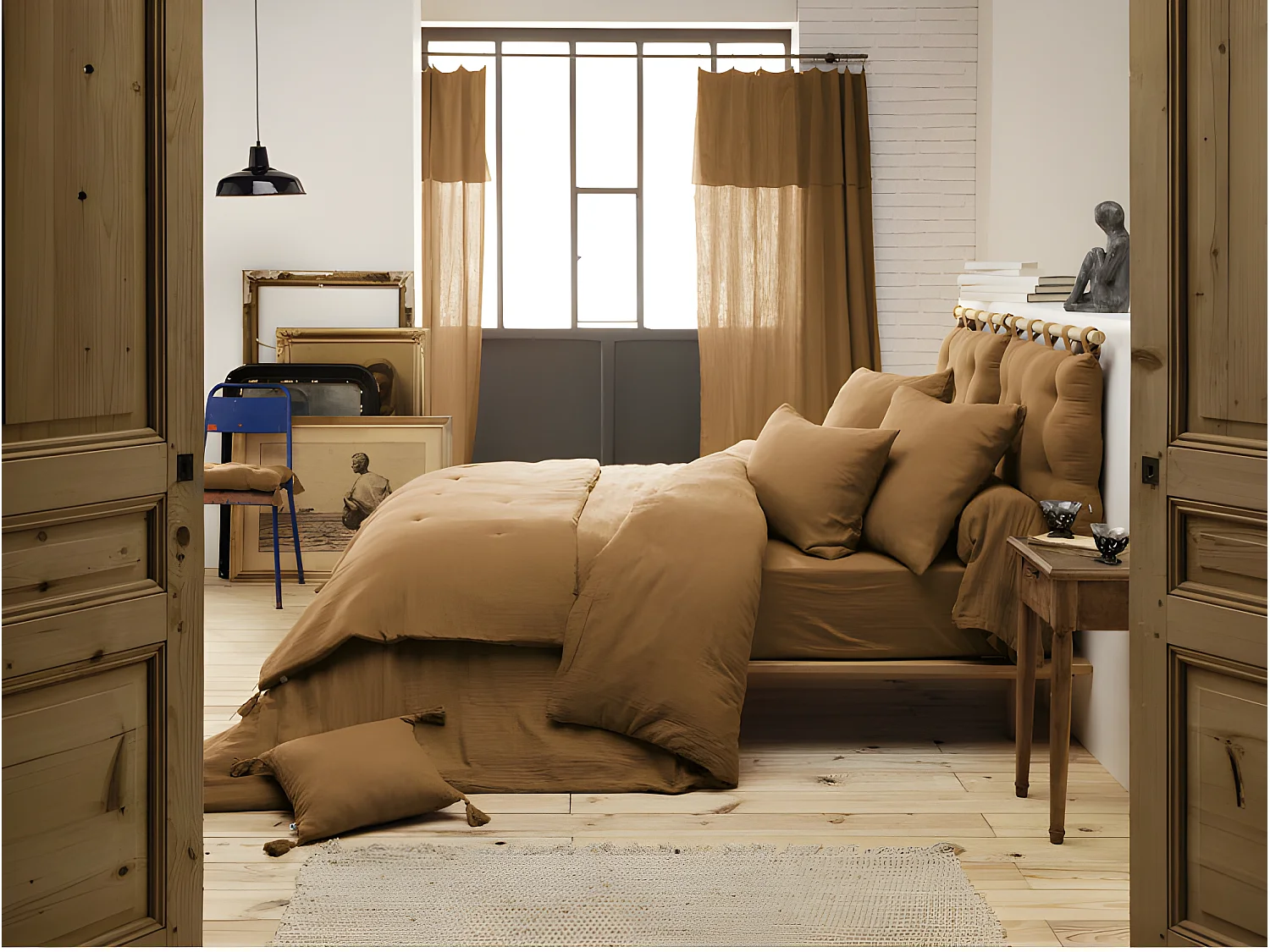 Edredon ou Bout de lit "Gaïa" toutes dimensions "Gaze de Coton"