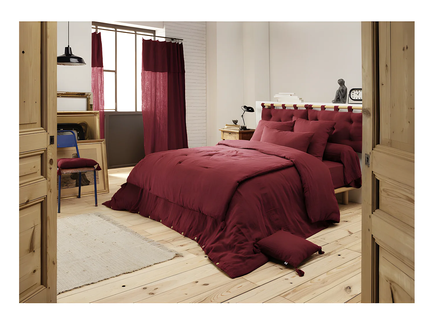 Edredon ou Bout de lit "Gaïa" toutes dimensions "Gaze de Coton"