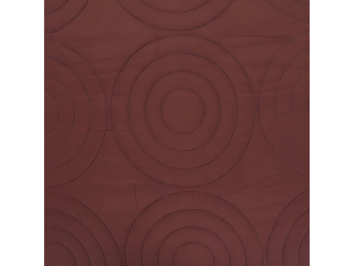 Couvre lit boutis 7 pièces uni "Piquage Circle" Choco